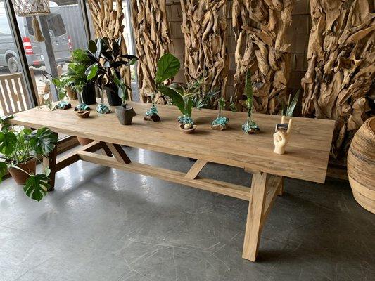 Reclaimed Teak trestle tables