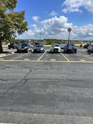 Cracker Barrel added these right in front of the main entrance but the handicap parking spaces are at least thirty plus feet away.