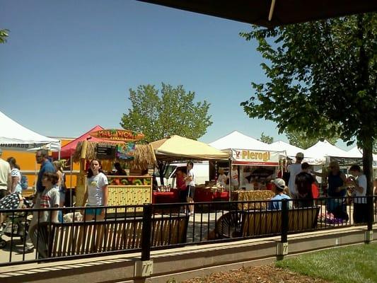 Polished tavern's stand: delicious, hot pierogis