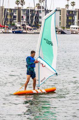 Winged not wired windsurfing lessons.  Rental equipment for windsurfing beginners, Oxnard Ca SUP rentals