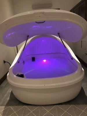 Try out our Float Pod! Floating has so many health benefits like; ease sore muscles/joints, improves insomnia, and it flushes out toxins!