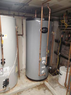 Instalation of indirect 120 gallon water heater.