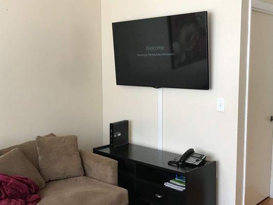 49" TV Mounting - No hidden Cords