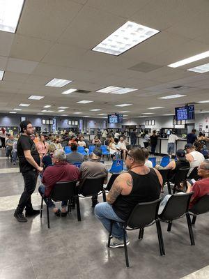 crazy is running crazy at the DMV in Whittier California.