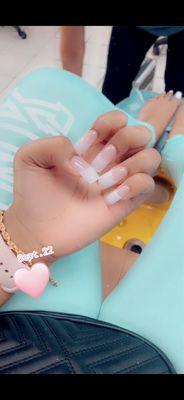 $35 acrylics french tips