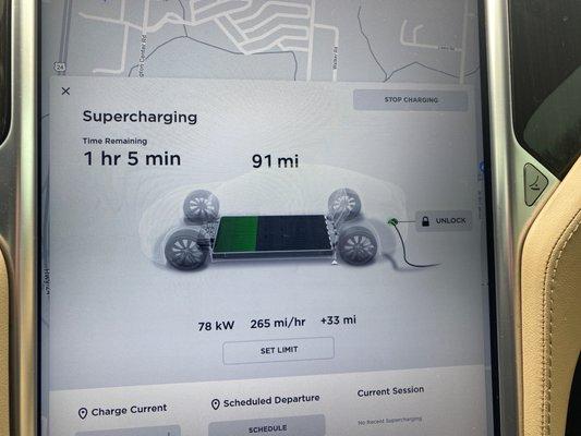 Tesla Super Charger in Fort Wayne, Indiana.