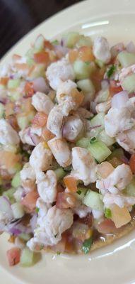 Tostada de Ceviche de Camaron