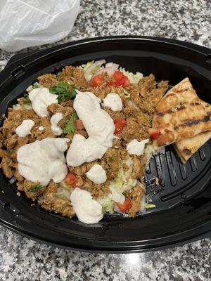 Chicken shawarma bowl