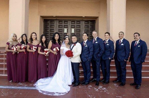 With our bridal party. 10/10/2020  #HappilyEverCassaels