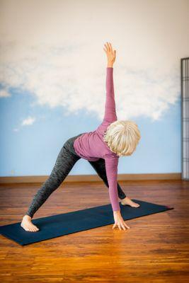 Twisting poses help to release tension along the spine.