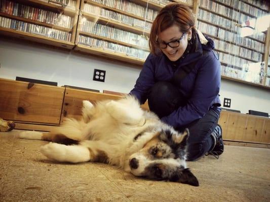 I met an awesome lady pup while picking incense and browsing music and pipes. Fantastic.