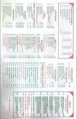 Taste of China Menu