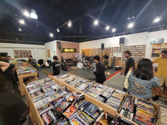 Lots of vinyl, CDs, and space for live bands