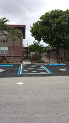 Asphalt paving & parking lot striping.