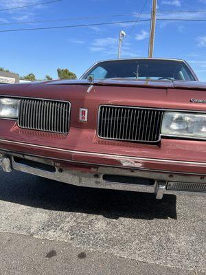 1986 Cutlass before repair.