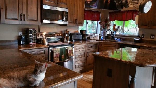 Beautiful custom-made cabinets.  We love them!