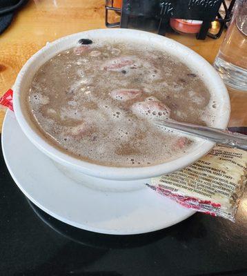 Black eyed pea soup with sausage