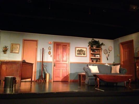 A very nicely built set for Dial M For Murder. February, 2015.