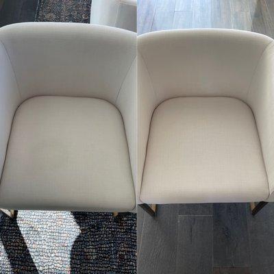 Dining chair before and after