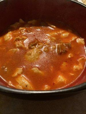 Beef tofu soup