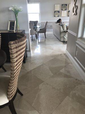 Another fine job done by 10 AM Marble Polisher