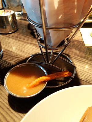 Buckman's Chef needs to figure out how to make this this yummy dipping sauce to serve with Sweet Potato Fries.