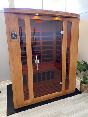 Full spectrum chromotherapy infrared sauna.