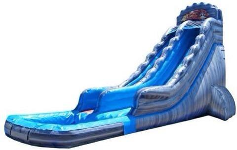 25 ft blue splash Vulkano water slide