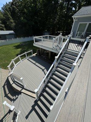 Germantown TimberTech Composite Deck with Vinyl Railing.