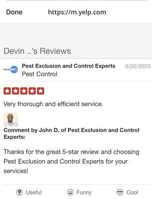 Great review left by happy customer!