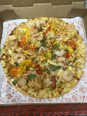 Spicy Shrimp Pizza