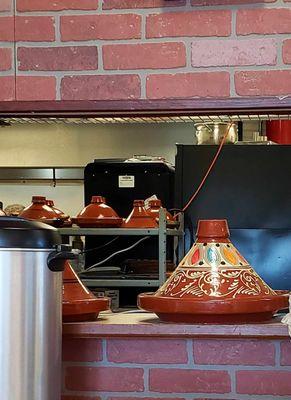 Large clay tagine pots to fit any sized groups or parties.