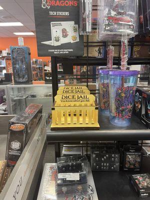 Dice jail and other DND goodies at 2nd & Charles