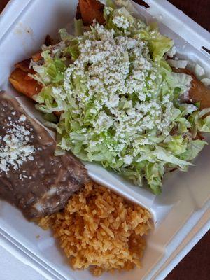 Three enchiladas combo plate ($12).