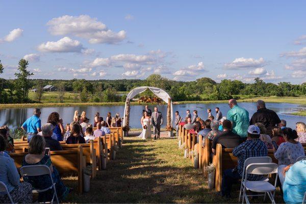 Ceremony on the pond