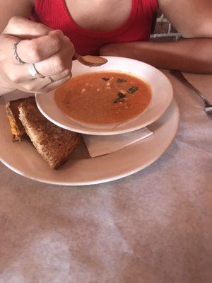 Soup and sandwich