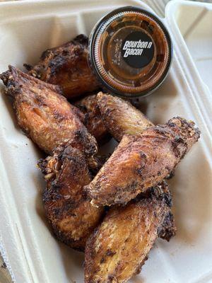 Smoked and flash fried chicken wings