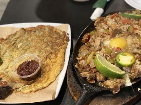 Sizzling Pork Sisig Tortang Talong Nilagang Baka Garlic Rice