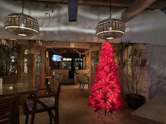 Interior with a Festive Christmas Tree