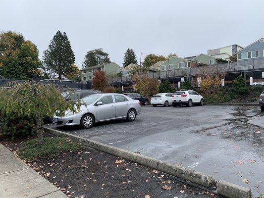 Shared State Street Plaza parking lot.