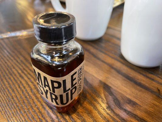 pure maple syrup is available for an extra fee