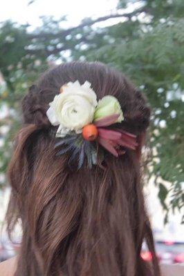 Beautiful half up boho braided halo