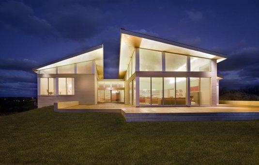 Silvia & Silvia custom built this entirely "green" home in Truro, Mass. It produces zero carbon footprint using solar panels