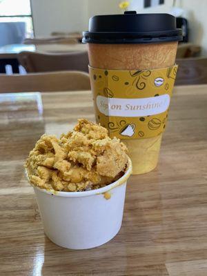 Fall Pumpkin Gelato with a Mac Nut Latte