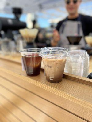 Milo Mocha and an iced pour over