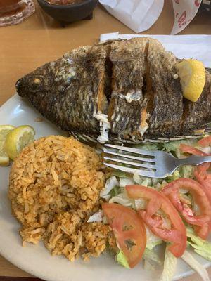 A mojarra made to perfection. Gotta try it.