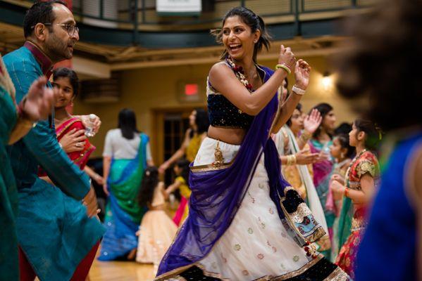 Beautiful Indian dancer at Ethnic dance festival in Hinsdale Community House