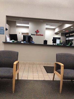 Waiting area and front desk