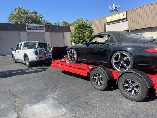 Porche towing