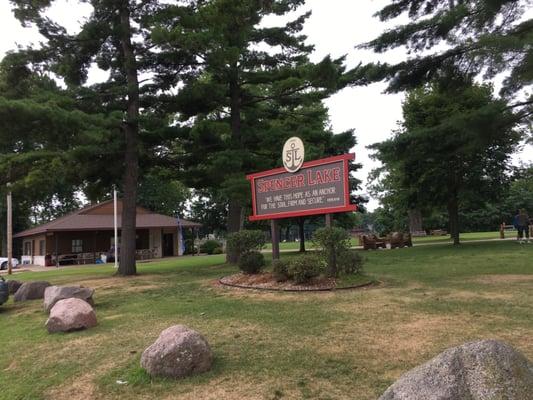 Camp sign and office